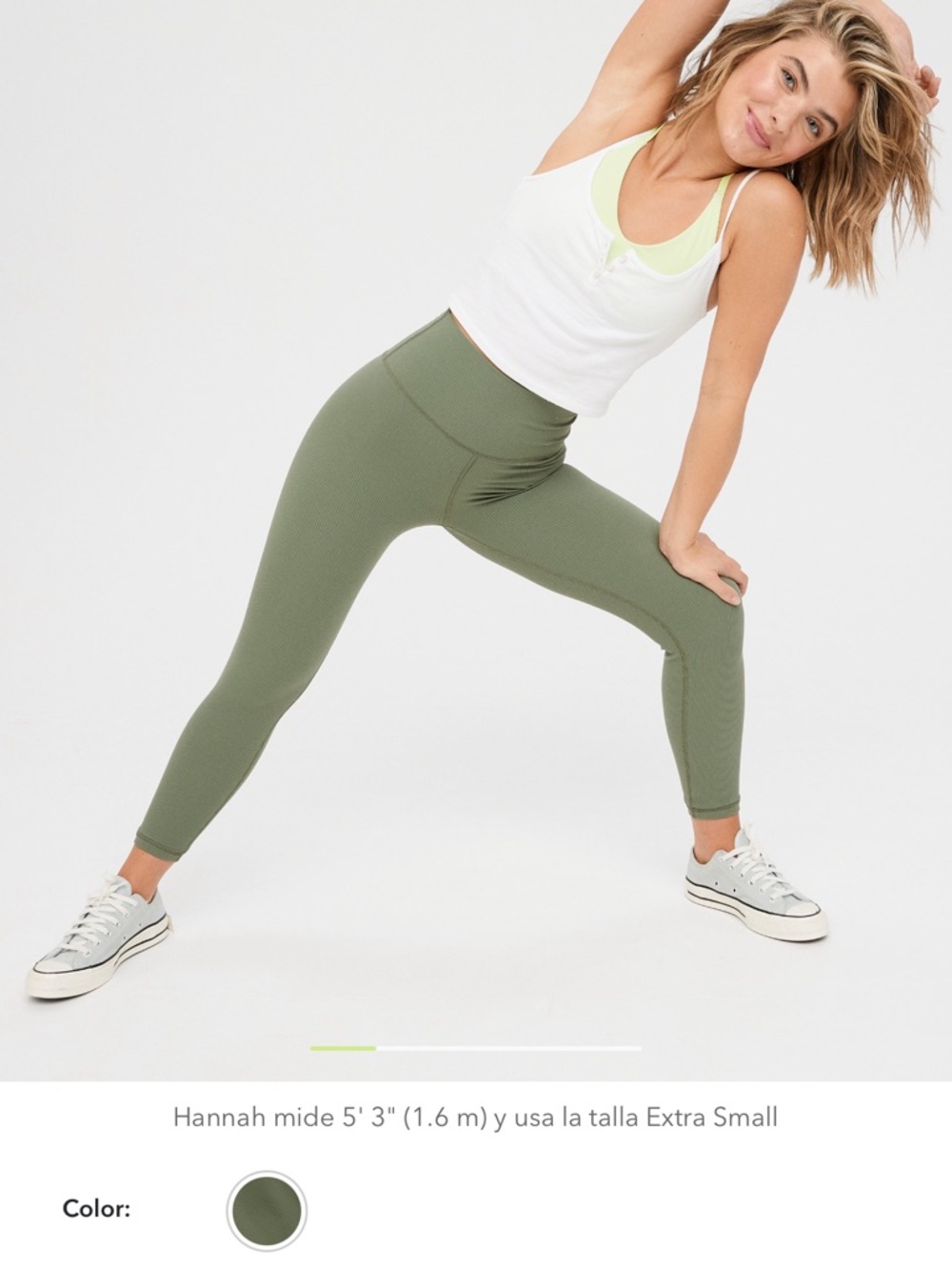 aerie Olive Green High-Rise Leggings